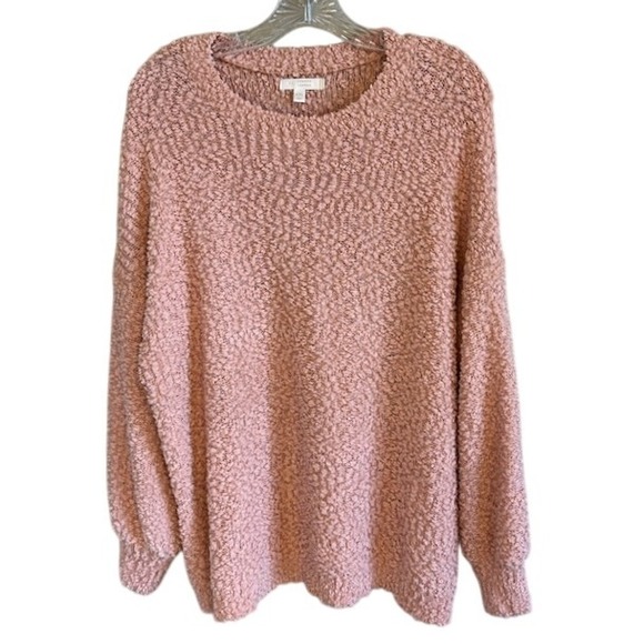 LC Lauren Conrad Women's Fuzzy Pink Soft‎ Sweater Size XXL - Picture 1 of 6